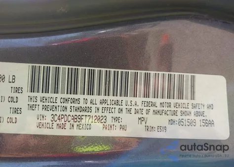 2015 Dodge Journey American Value Pkg z USA, uszkodzony, nr VIN 3C4PDCAB9FT712023